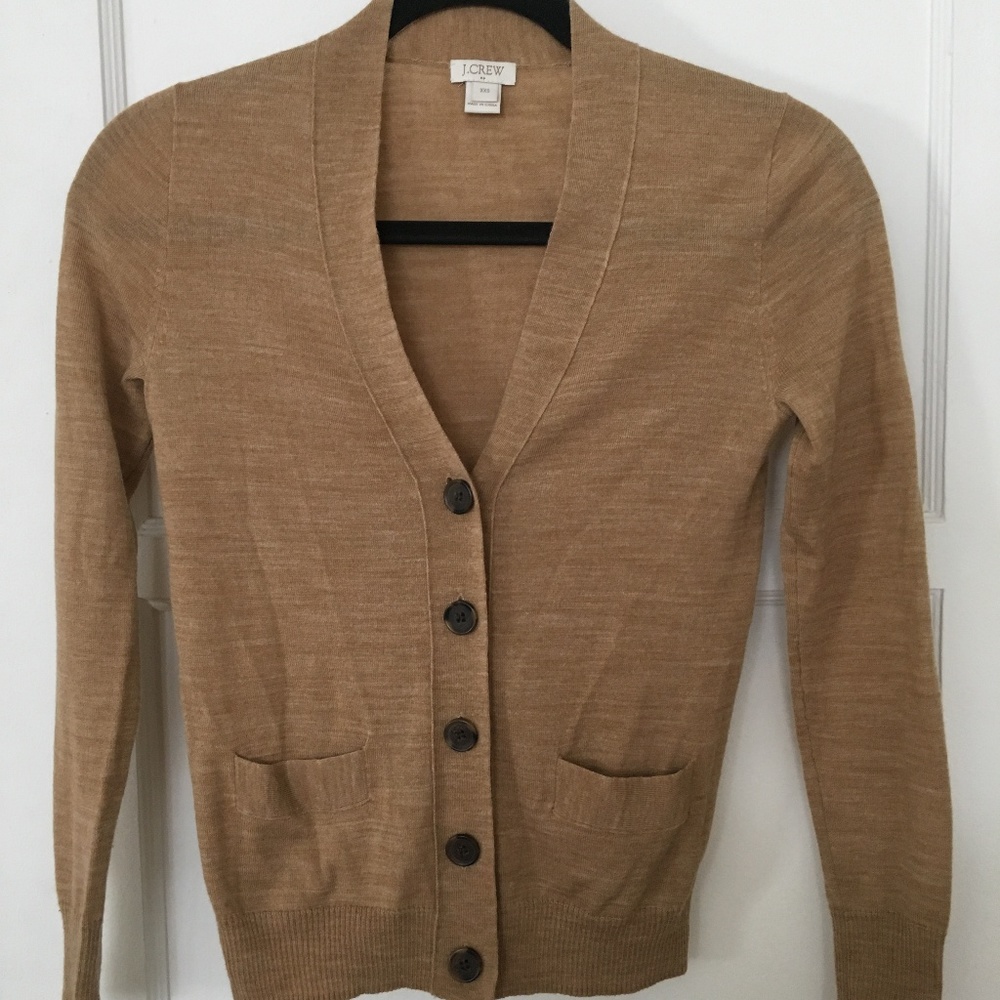 J. Crew Merino Wool Blend V-Neck Cardigan sweater